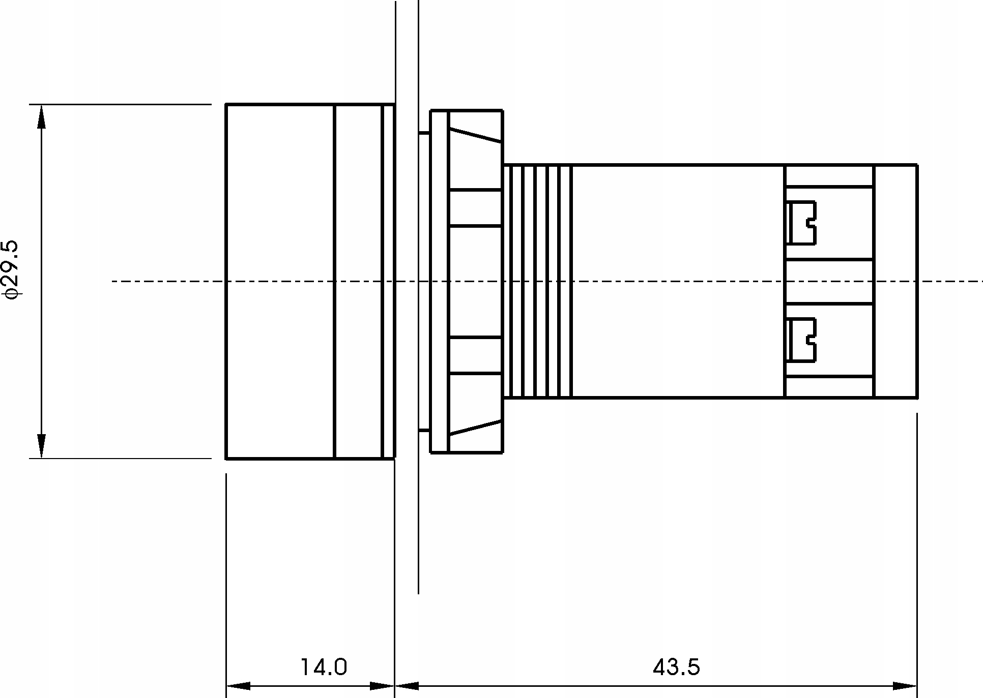 Lampka LED biała 230V kontrolka sterownicza 22mm