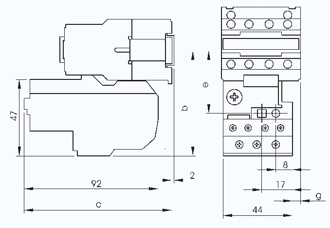 Przekaźnik termiczny TR2D09304 0,4–0,63A Robusta