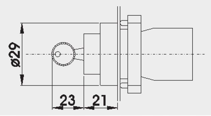 Przełącznik 2pozycyjny z kluczykiem 22MM NO metal