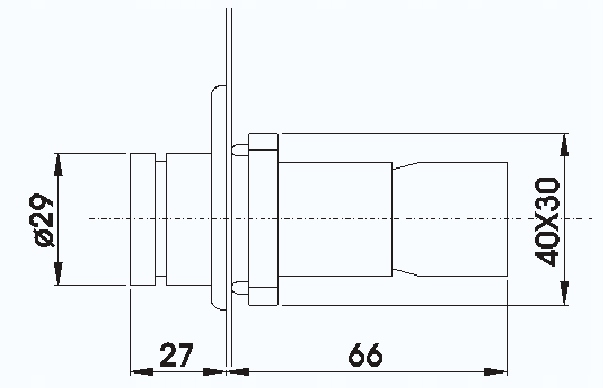 Przełącznik dwupozycyjny podświetlany czerwony 230V + NO metal 22