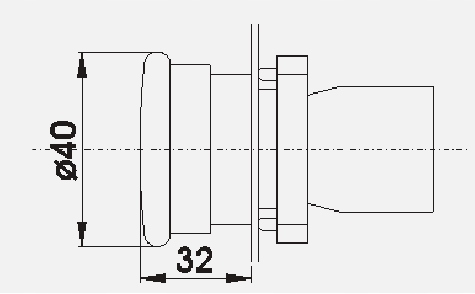Przycisk awaryjny czarny grzybek stop 22mm metal