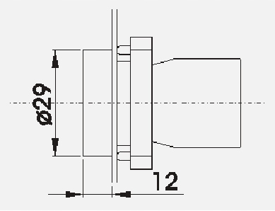 Przycisk sterowniczy biały 22MM + styk 1NO metal