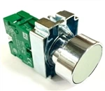 Przycisk sterowniczy biały 22MM + styk 1NO metal